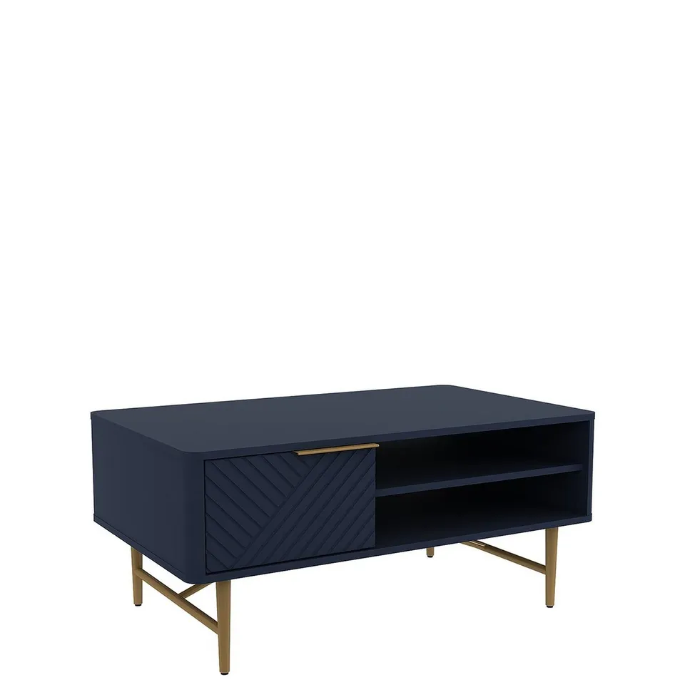 BOXED MELODY COFFEE TABLE - NAVY BLUE