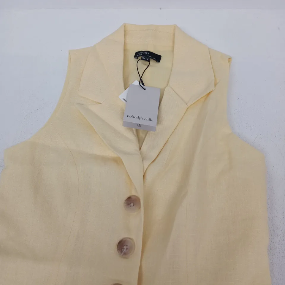 NOBODY'S CHILD TAILORED PLAYSUIT – YELLOW, UK 6 