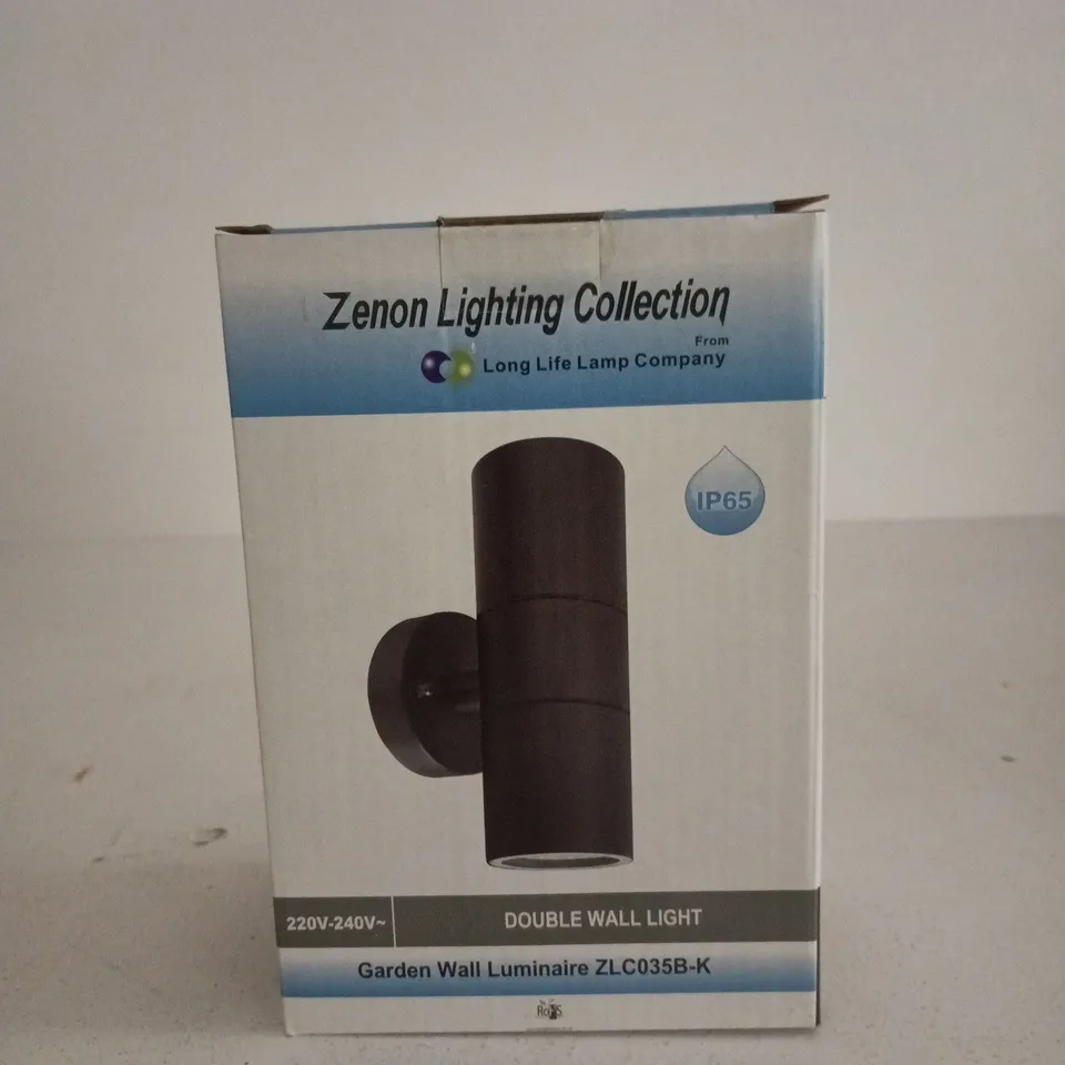 BOX OF APPROXIMATELY 12 ZENON LIGHTING COLLECTION DOUBLE WALL LIGHTS