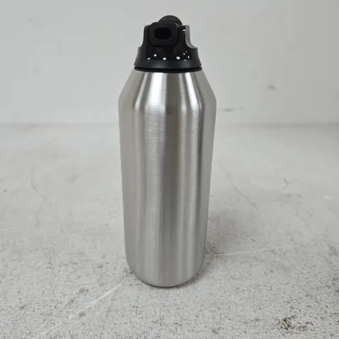 TWO WATER BOTTLES: FLIP 500ML BOTTLE (BLACK) AND STAINLESS STEEL INSULATED BOTTLE