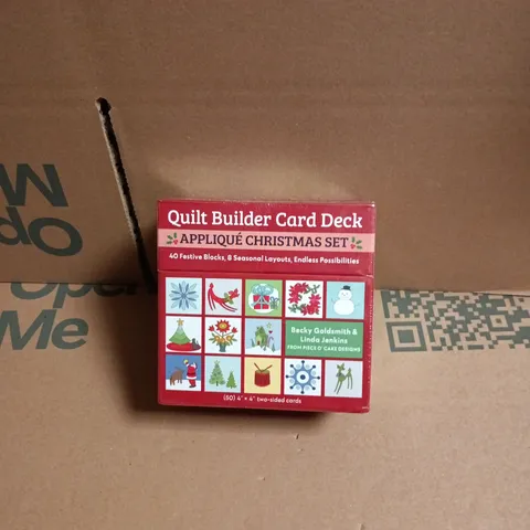 QUILT BUILDER CARD DECK – APPLIQUE CHRISTMAS SET (60 TWO-SIDED CARDS, 4X4IN)