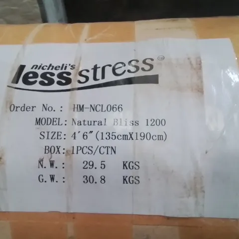 QUALITY BAGGED AND ROLLED NICHELI DOUBLE MATTRESS 