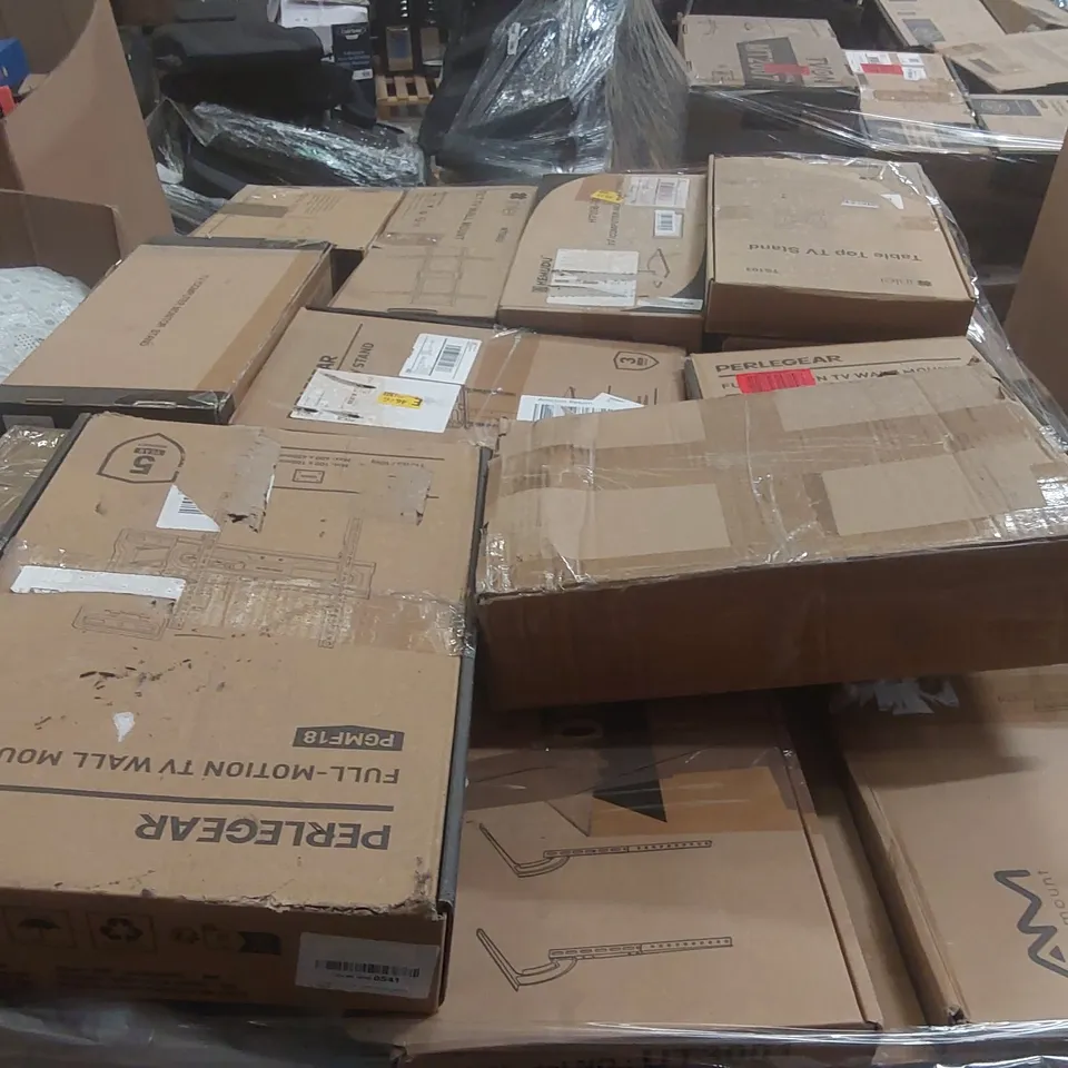 PALLET CONTAINING A LARGE QUANTITY OF ASSORTED TV BRACKETS ECT
