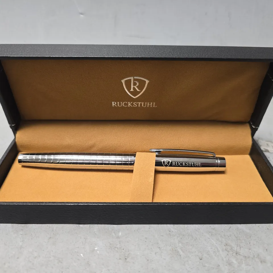 RUCKSTUHL STAINLESS STEEL LUXURY PEN IN GIFT BOX