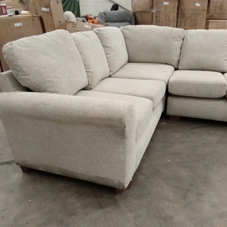 BAILEY FABRIC CORNER SOFA - STONE RRP £1449