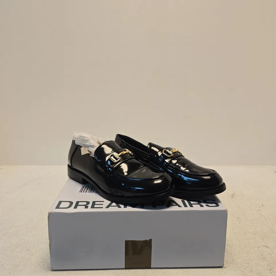 DREAM PAIRS BLACK PATENT LOAFERS – WOMEN'S, UK 8