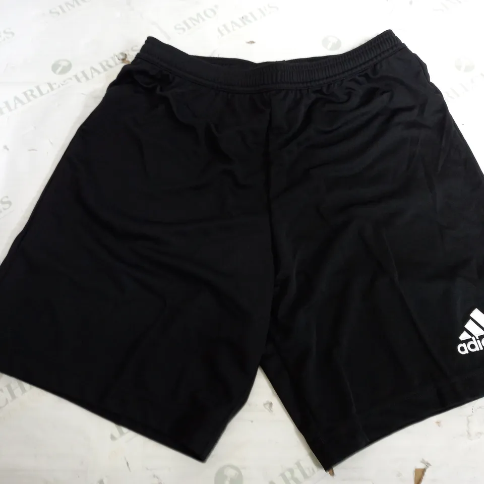 ADIDAS LIGHT WEIGHT BLACK SHORTS - SMALL