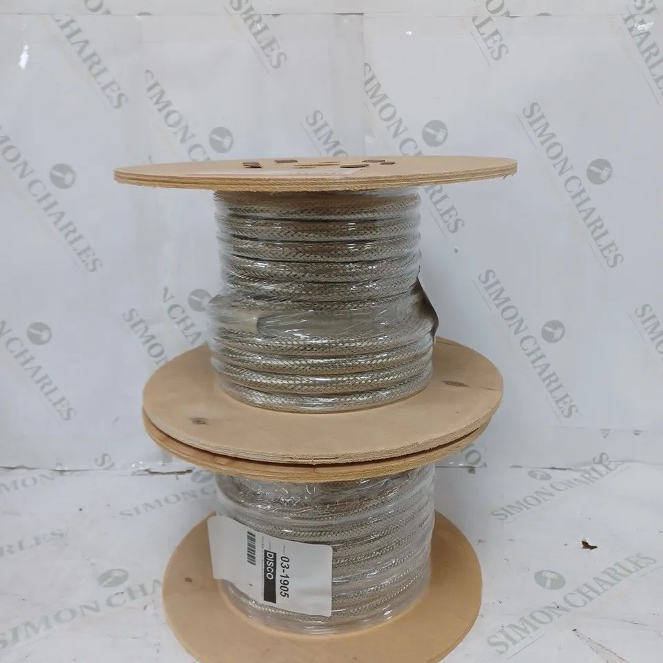 LOT OF 2 METTEX MBS 90-6.0 SLEEVING BRAID 90-6.0MM 10M REEL