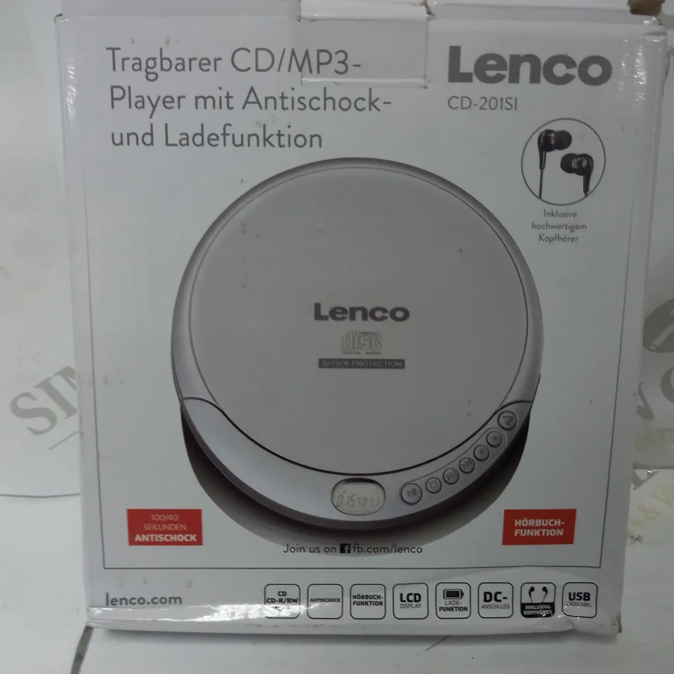 LENCO PORTABLE CD/MP3 PLAYER (CD-201SI)