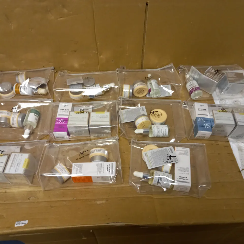 LOT OF 11 COSMETIC HEALTH AND BEAUTY CLEAR BAGS 
