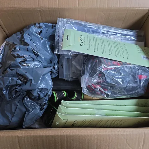 BOX OF ASSORTED SAFETY EQUIPMENT 