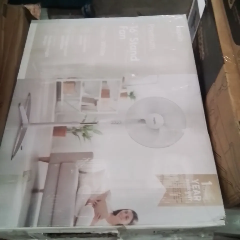 BOXED KEPLIN 16" PEDESTAL FAN -WHITE-