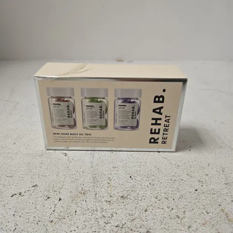 REHAB. RETREAT MINI DOSE BODY OIL TRIO – BOXED
