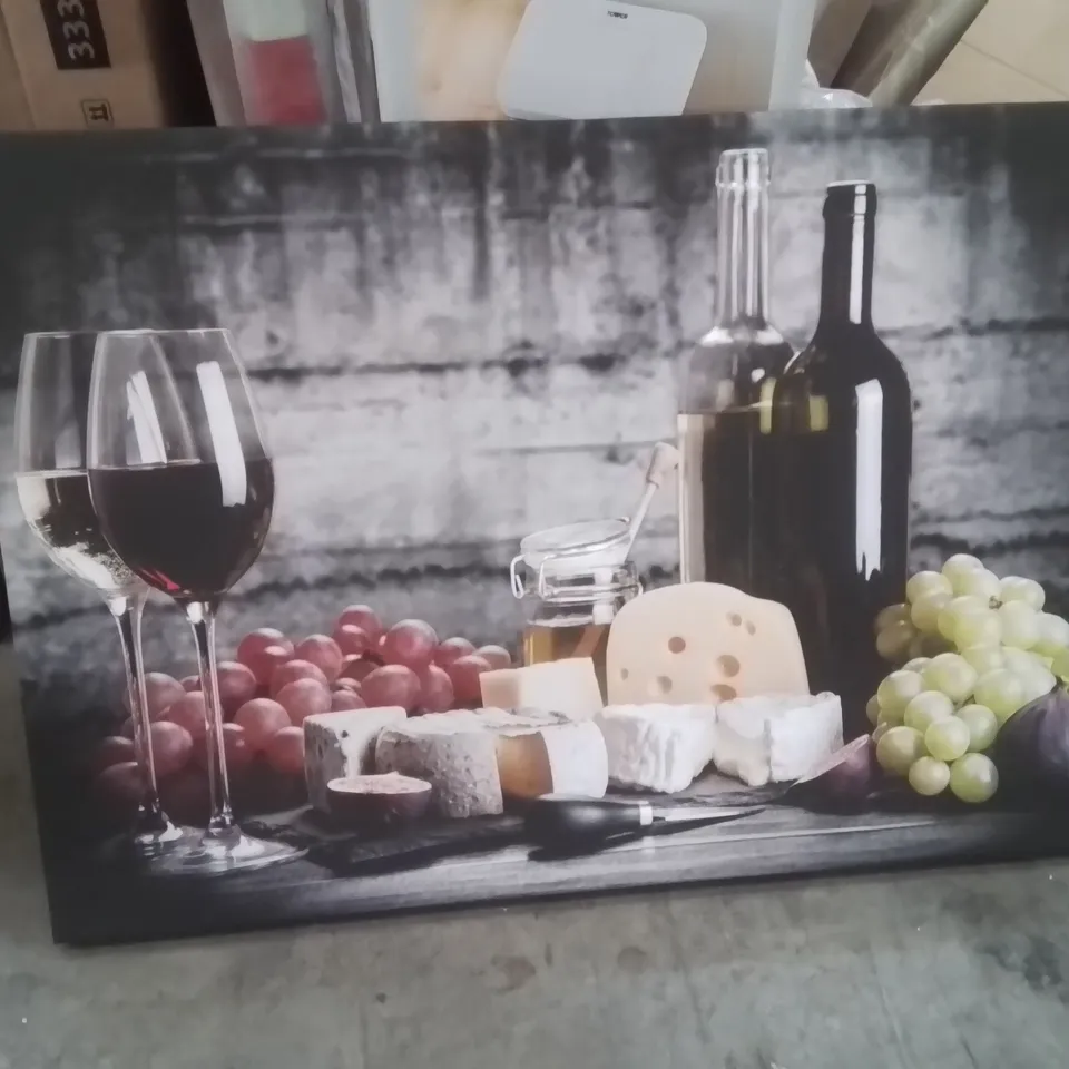 WINE AND CHEESE CANVAS ART