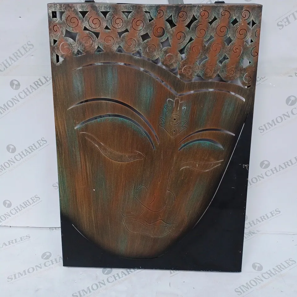 BOXED INNOVATORS SOLAR LED TRANQUIL BUDDHA WALL DECOR
