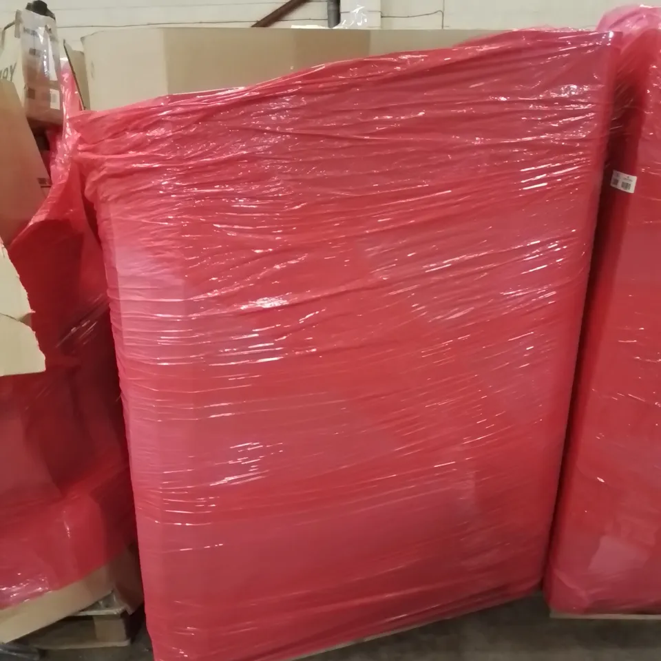PALLET CONTAINING VARIOUS ITEMS TO INCLUDE YOYA MAT, RUGS, DOG BEDS ETC.