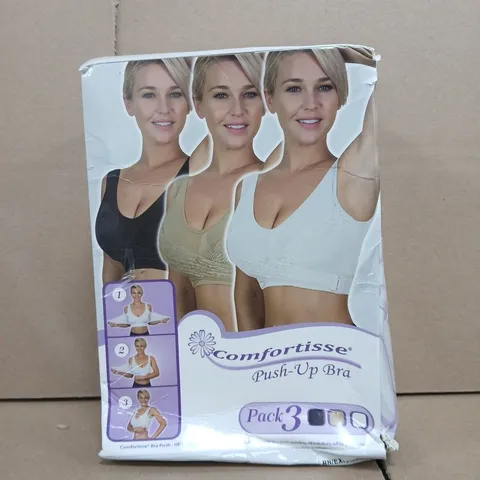 COMFORTISSE PUSH-UP BRA – PACK OF 3 WOMEN'S UNDERWEAR SIZE MEDIUM