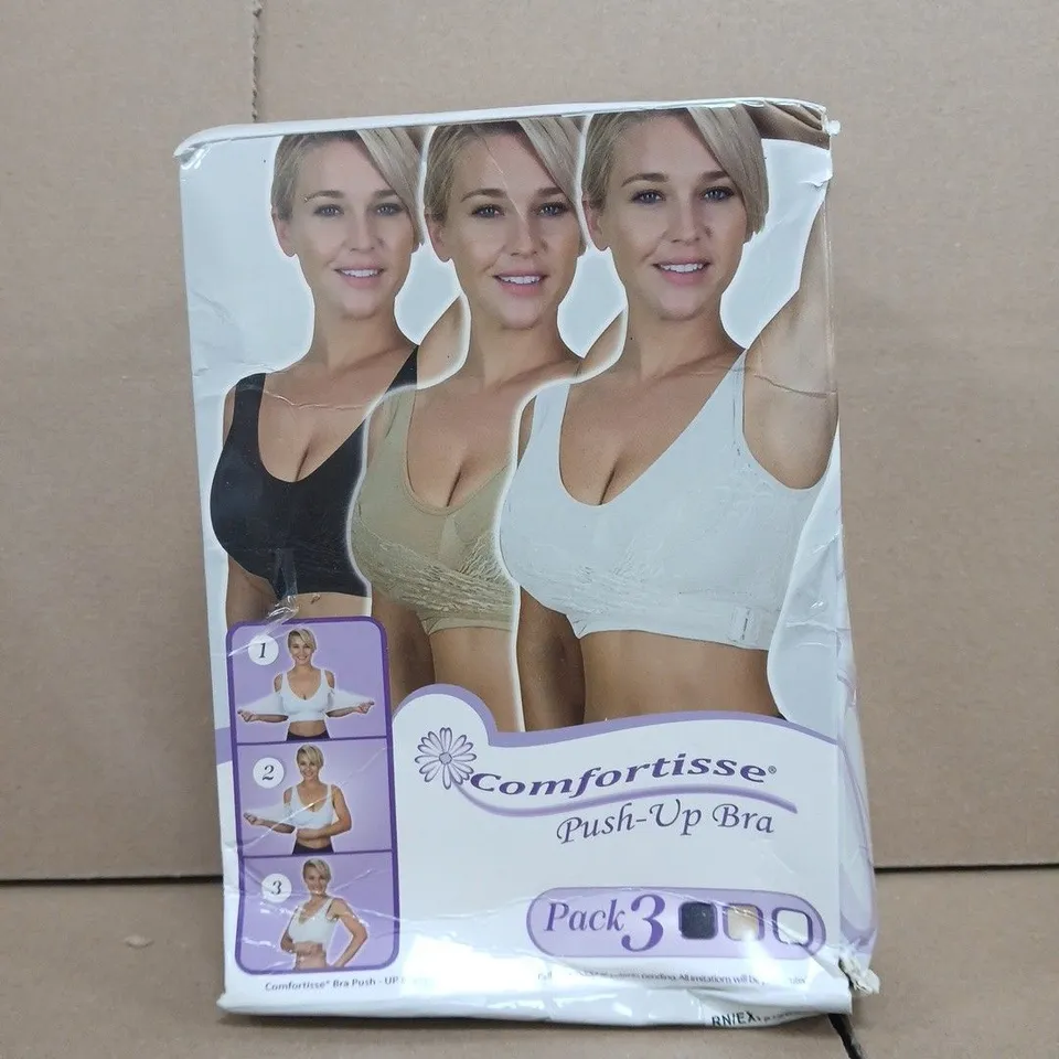 COMFORTISSE PUSH-UP BRA – PACK OF 3 WOMEN'S UNDERWEAR SIZE MEDIUM
