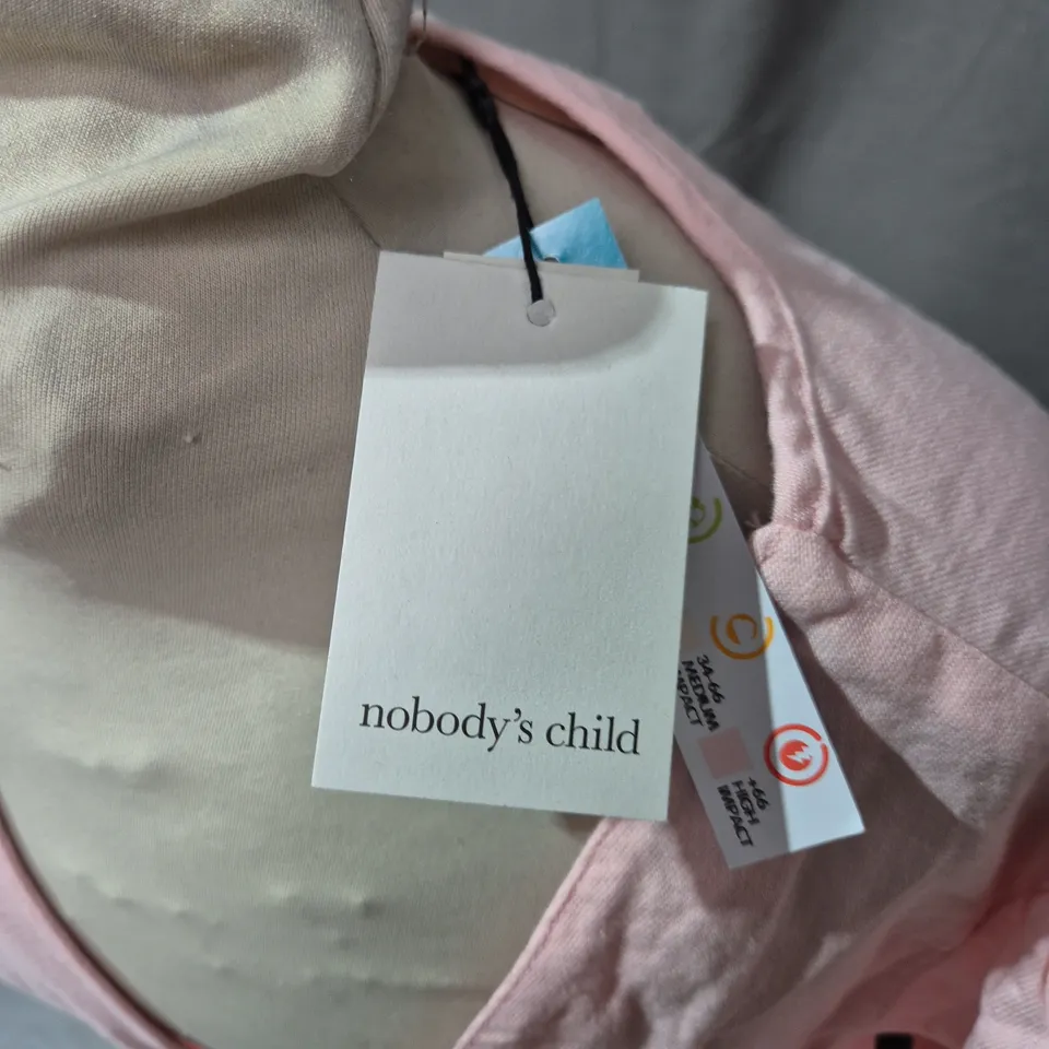 NOBODY'S CHILD PINK DENIM ROSIE MIDI DRESS – UK 18 (EU 46)