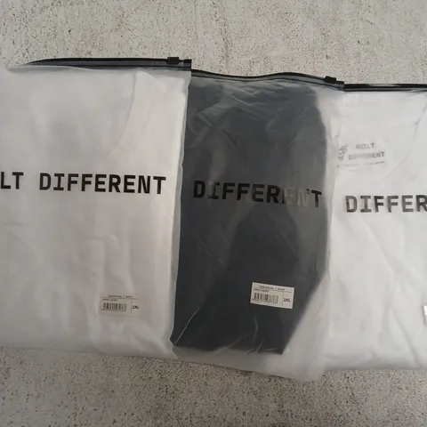 SET OF APPROXIMATELY 10 ASSORTED BUILT DIFFERENT T-SHIRTS/SHIRTS IN VARIOUS COLOURS AND SIZES