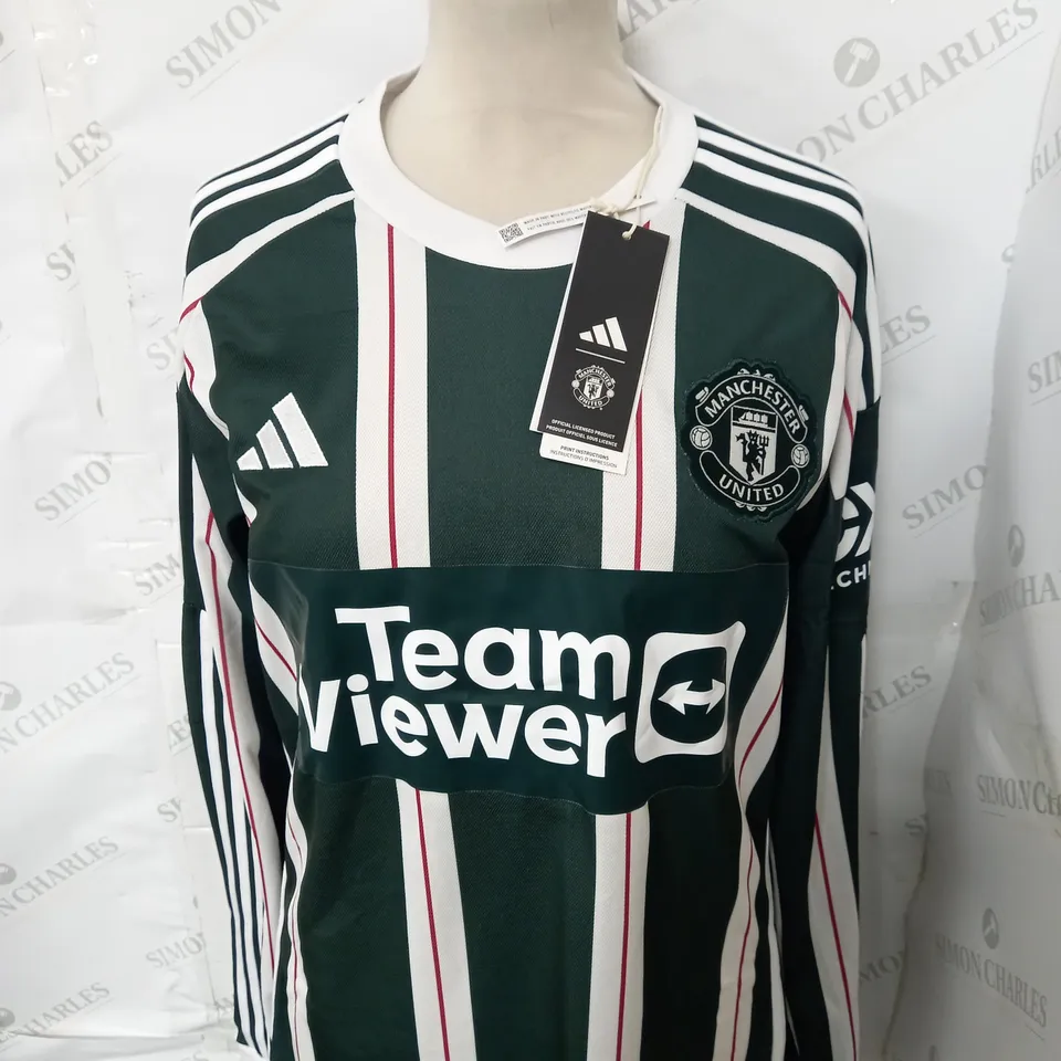 MANCHESTER UNITED LONG SLEEVED AWAY SHIRT SIZE S