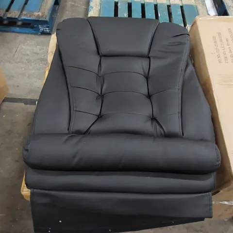 BOXED BLACK FAUX LEATHER MASSAGING OFFICE CHAIR BACK REST (1 BOX)