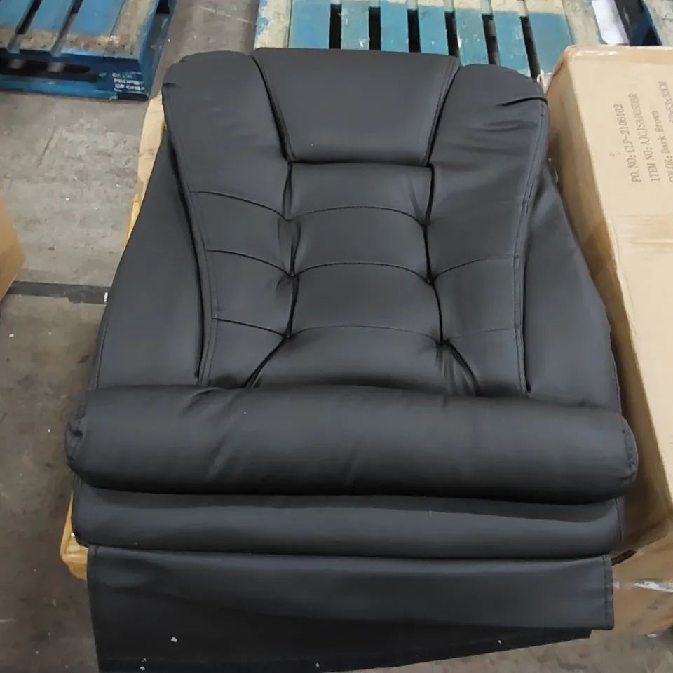 BOXED BLACK FAUX LEATHER MASSAGING OFFICE CHAIR BACK REST (1 BOX)