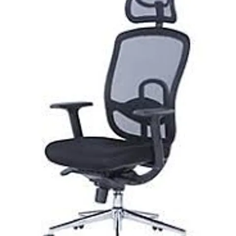 BOXED MIAMI OFFICE CHAIR WITH WHEELS IN BLACK (1 BOX)