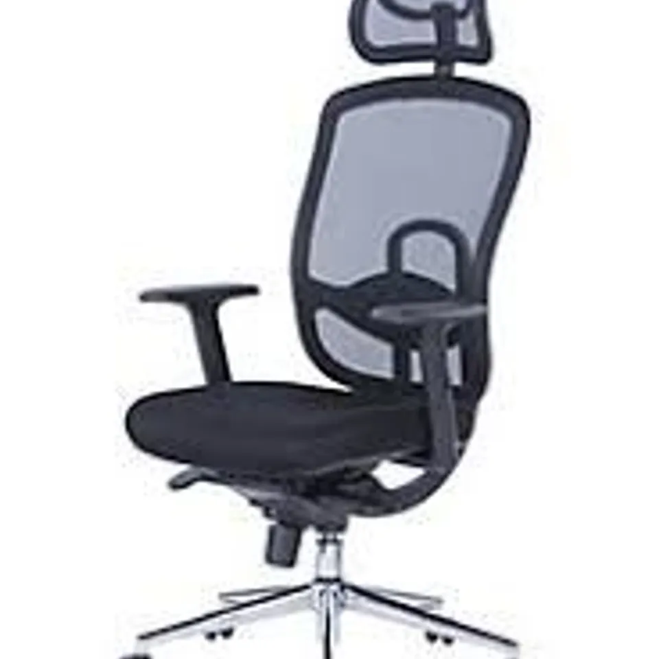 BOXED MIAMI OFFICE CHAIR WITH WHEELS IN BLACK (1 BOX)