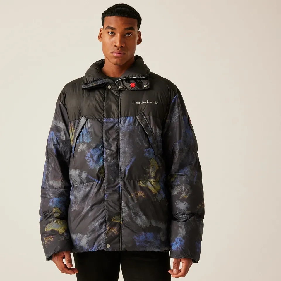 BRAND NEW REGATTA CHRISTIAN LACROIX - MEN'S BARBEGAL BAFFLED JACKET | BLACK FOURRURE PRINT SIZE LARGE