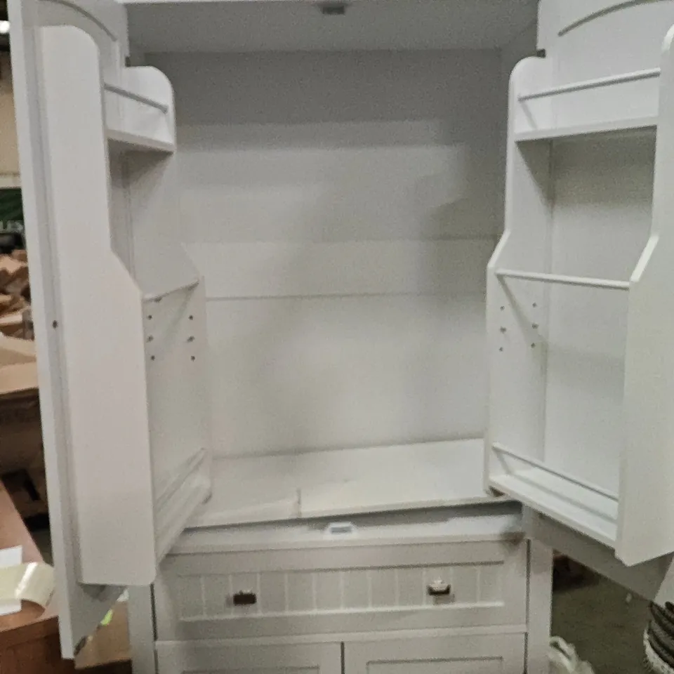 FREESTANDING BATHROOM CABINET WHITE WITH STORAGE