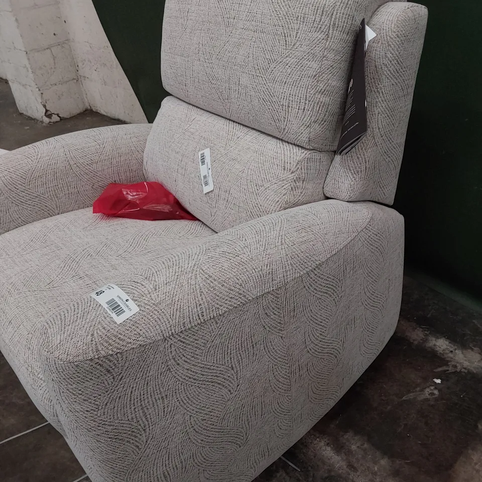 QUALITY BRITISH DESIGNER G PLAN HAMILTON POWER RECLINING EASY CHAIR CORAL MULTI FABRIC 