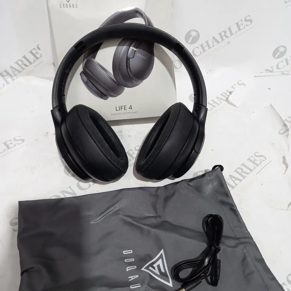 BOXED DOQAUS LIFE 4 DARK GREY WIRELESS HEADPHONES