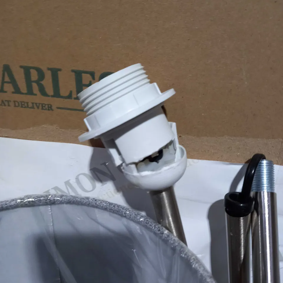 CLUSTER TRIO SHELF FLOOR LAMP, SATIN NICKEL FINISH