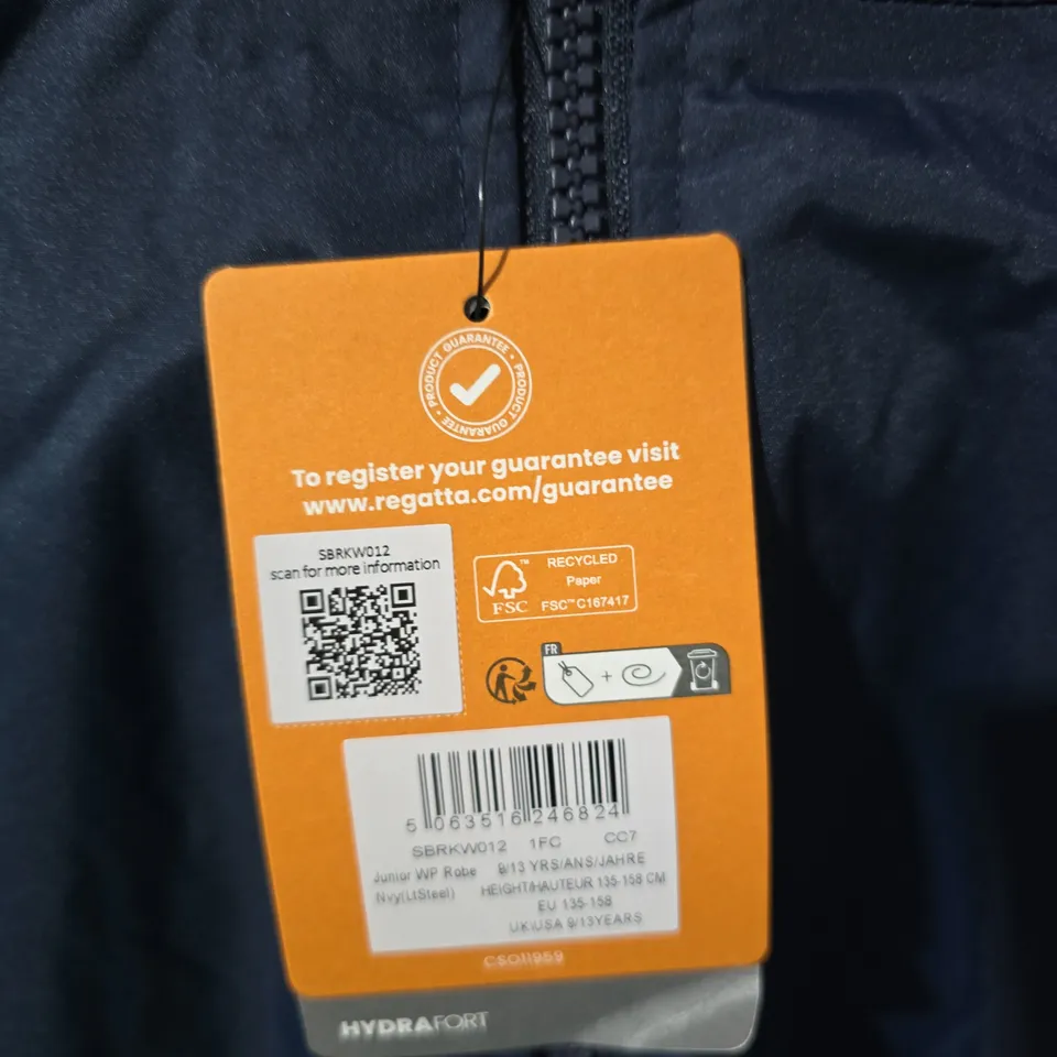 REGATTA HYDRAFORT KIDS' NAVY JACKET – UK 9-13 YEARS