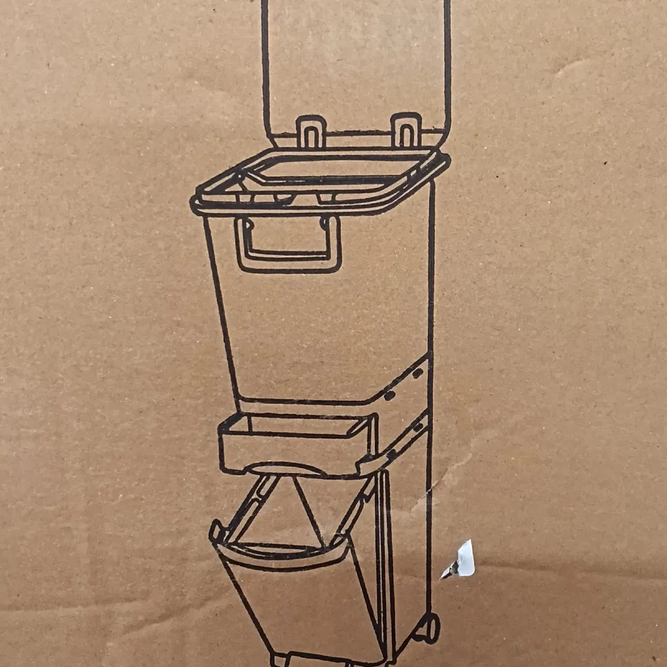 BOXED GREENFIELDS 32L PEDAL BIN WITH WHEELS (1 BOX)