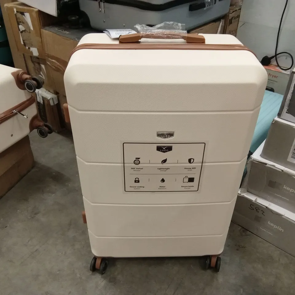 MEDIUM SUITCASE CREAM & BROWN