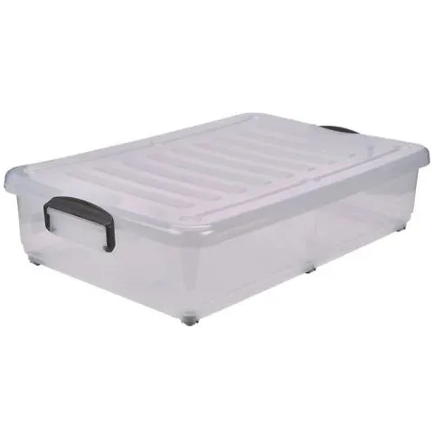 BOXED GENWARE MOBILE FOOD STORAGE CONTAINER WITH LID 40 LITRE (PACK OF 4)