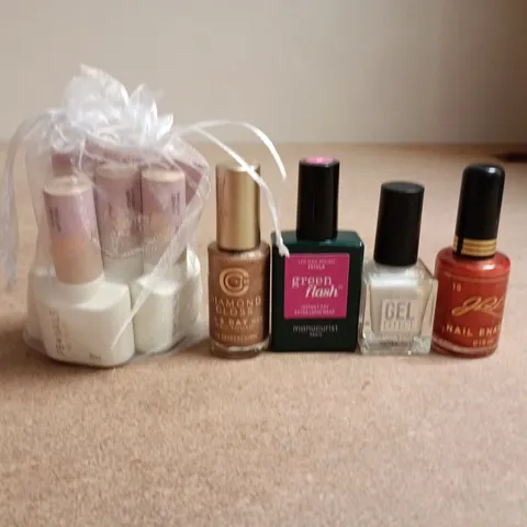 APPROXIMATELY 15 BOTTLES OF NAIL VARNISH TO INCLUDE PRO NAILS, DIAMOND GLOSS AND MANICURIST