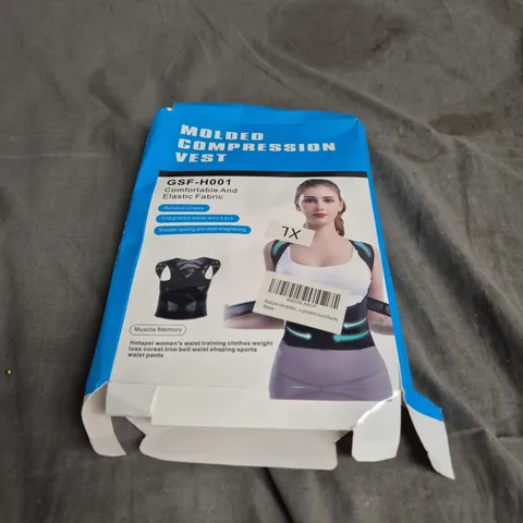 MOULDED COMPRESSION VEST – BLUE PACKAGING . SIZE XL