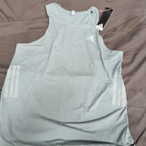 ADIDAS RUNNING TANK IN LIGHT GREEN - UK LARGE