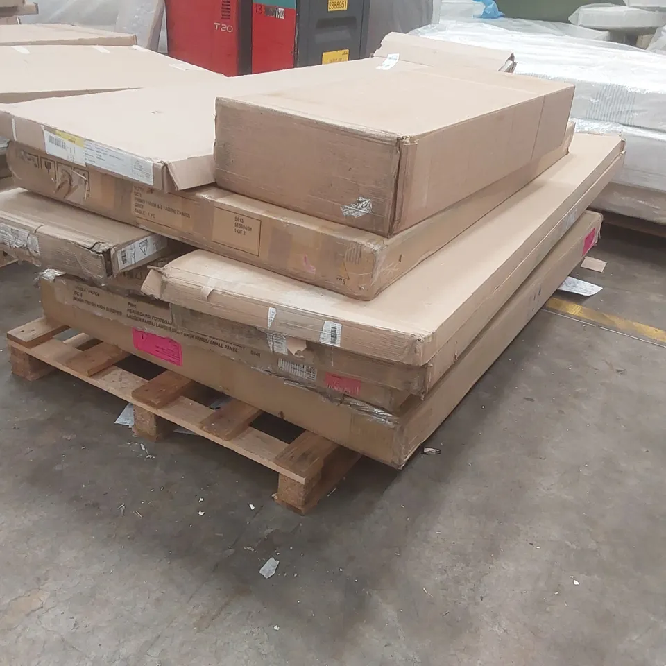 PALLET CONTAINING A LARGE QUANTITY OF ASSORTED FURNITURE PARTS 