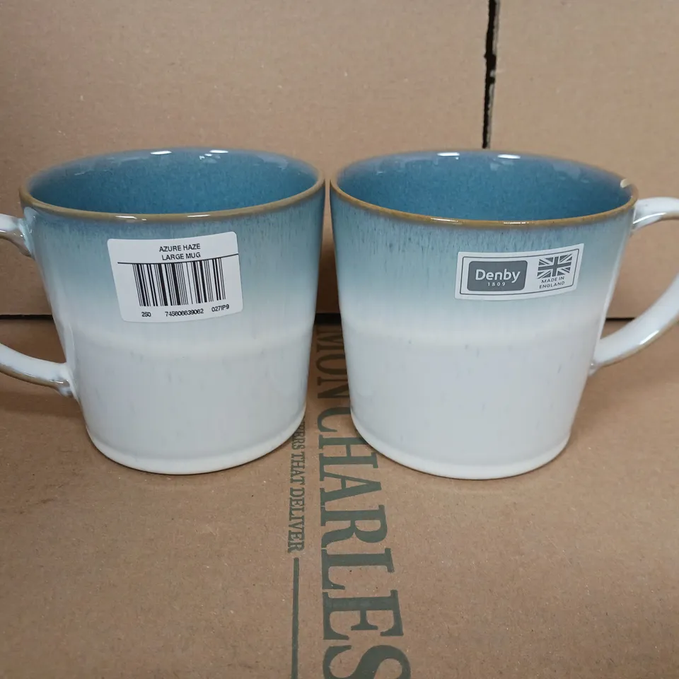 DENBY AZURE HAZE MUGS SET OF 2