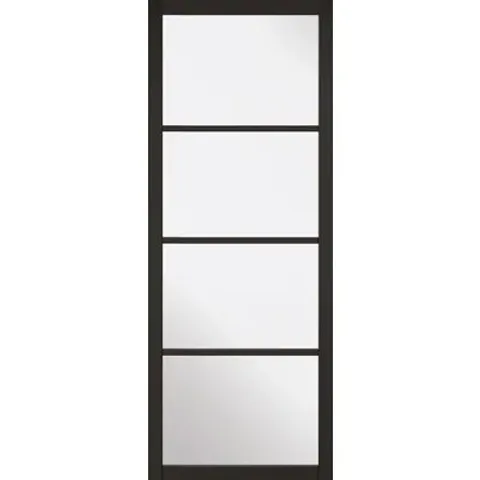 BOXED SOHO 4L GLAZED BLACK INTERNAL DOOR