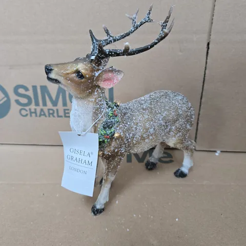 GISELA GRAHAM FESTIVE REINDEER ORNAMENT
