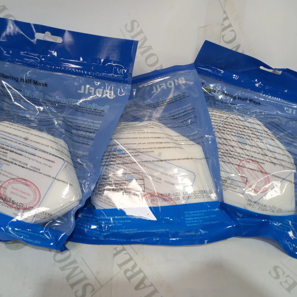 BIOFIL BOX OF APPROXIMATELY 48 PARTICLE FILTERING HALF MASKS