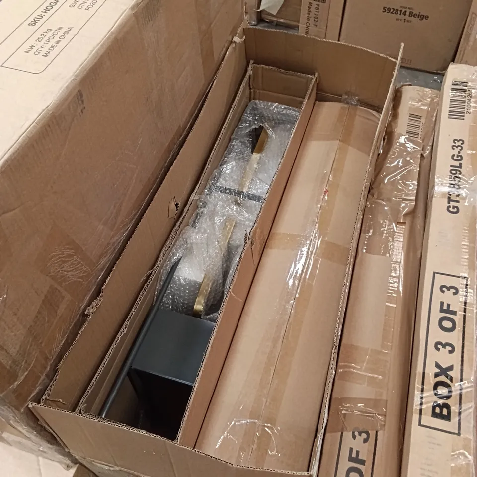 BOXED MIRROR/DRAWER UNIT (SET OF 2) - GREY/GOLD (1 BOX)