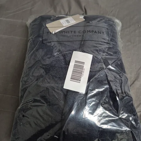 SEALED THE WHITE COMPANY NAVY HOODIED ROBE - MEDIUM