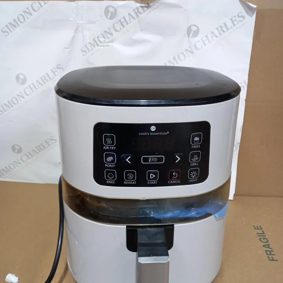 COOK'S ESSENTIALS 4.0L AIR FRYER WITH DIGITAL TOUCHSCREEN & VIEWING SCREEN - COOL GREY