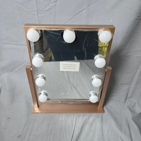 LED VANITY MIRROR WITH BULBS, ROSE GOLD FRAME 
